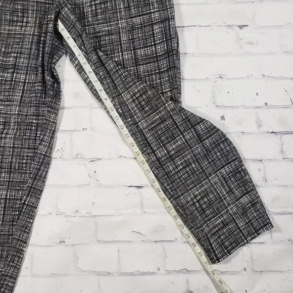 Cato Woman Black and White Sketchy Plaid Trouser Pants Size 16W - Picture 9 of 15